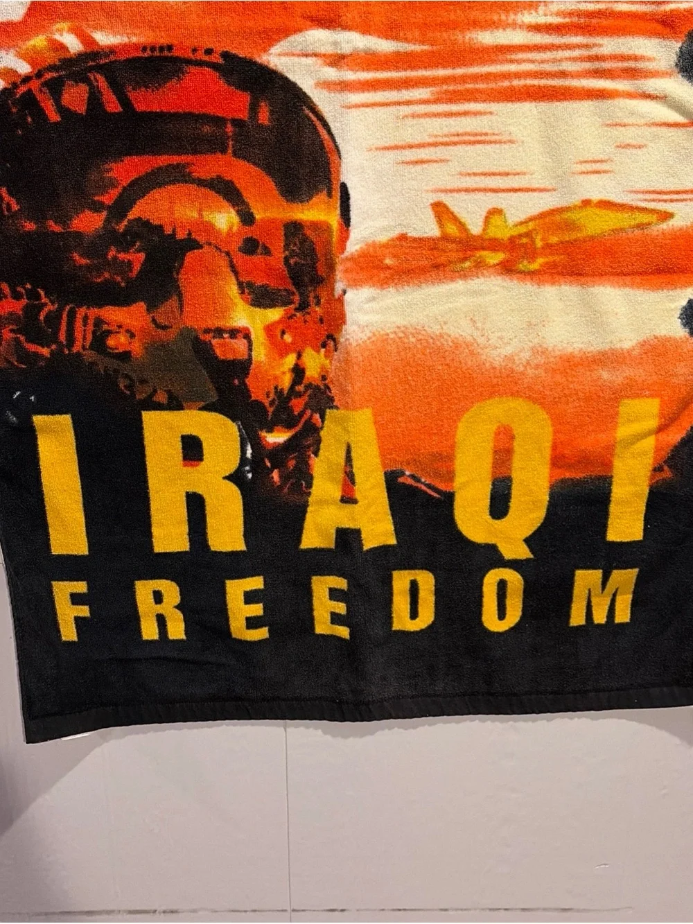 Operation Iraqi Freedom Beach Towel Vintage US Military Fighter Pilot